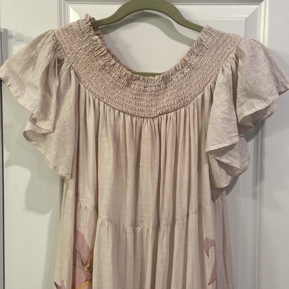 Anthropologie Pia Binazzi x Maeve Tiered Off Shoulder Maxi Dress - Picture 4 of 13